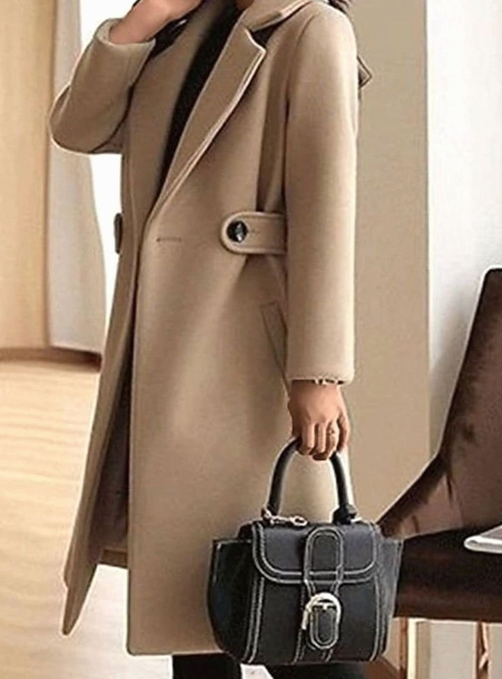 Greer | Women's Tailored Wool-Blend Belted Midi Coat