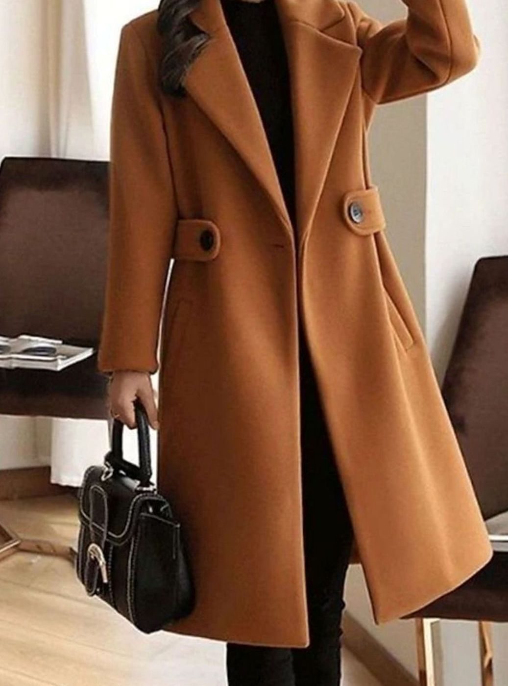 Greer | Women's Tailored Wool-Blend Belted Midi Coat