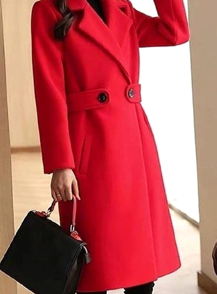 Greer | Women's Tailored Wool-Blend Belted Midi Coat