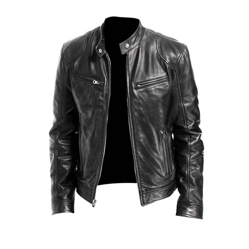 Arnold | Men's Slim Fit Leather Moto Jacket