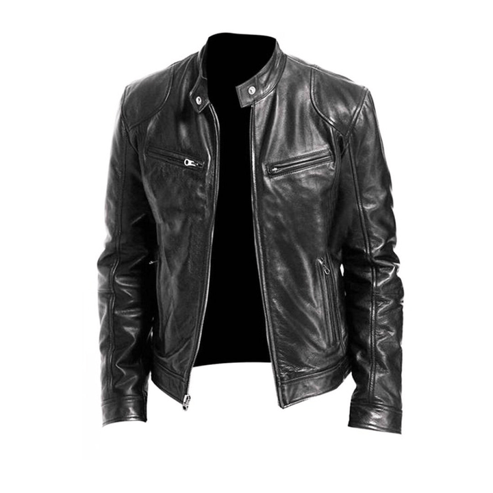 Arnold | Men's Slim Fit Leather Moto Jacket