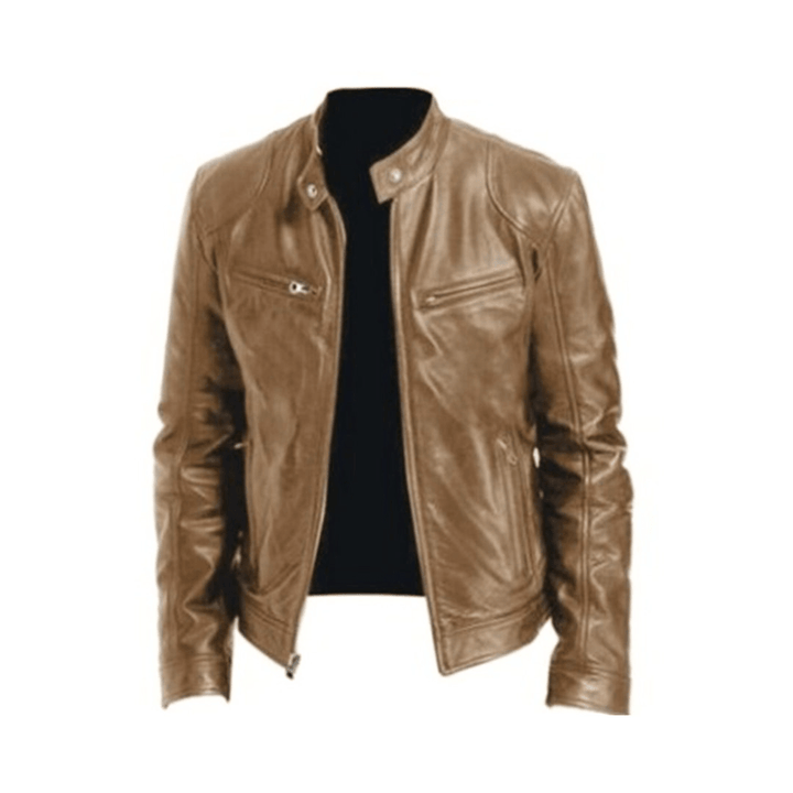 Arnold | Men's Slim Fit Leather Moto Jacket