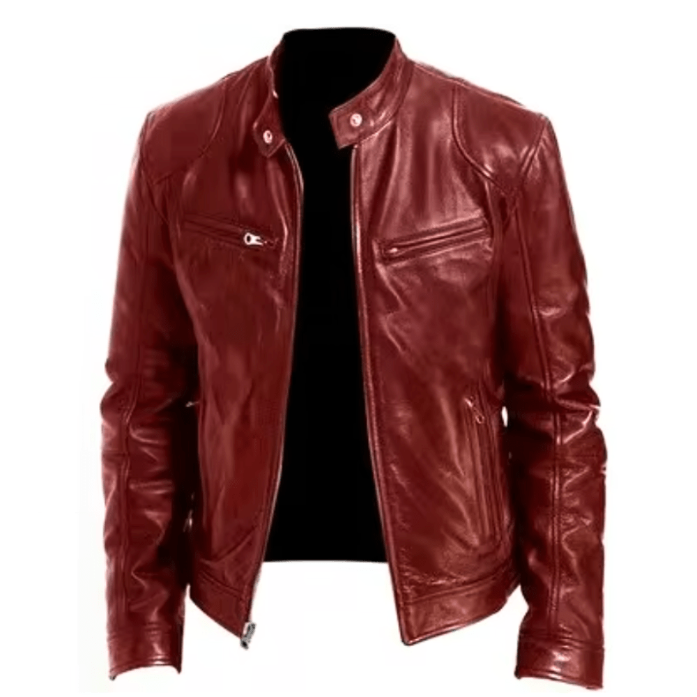 Arnold | Men's Slim Fit Leather Moto Jacket