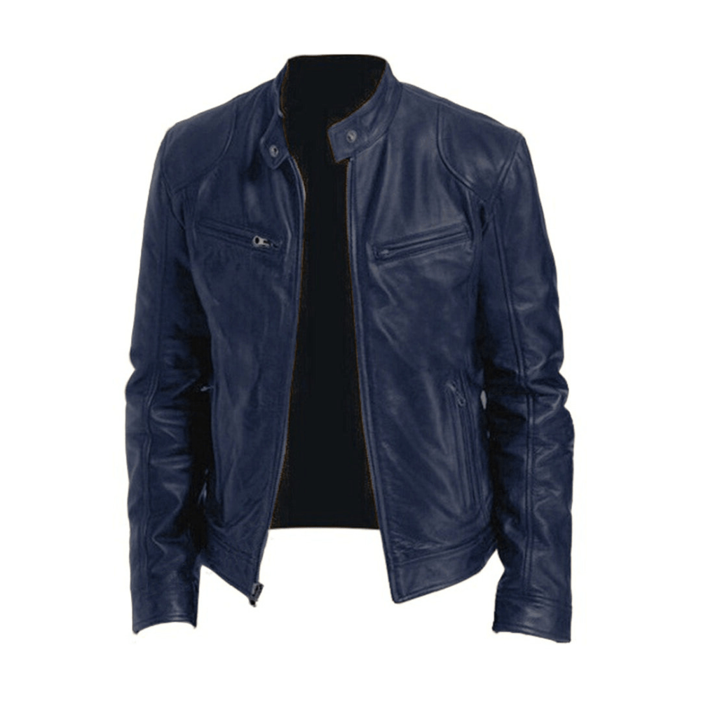Arnold | Men's Slim Fit Leather Moto Jacket