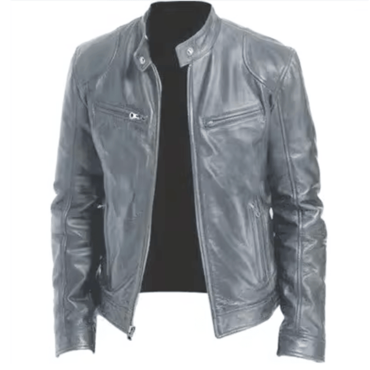 Arnold | Men's Slim Fit Leather Moto Jacket