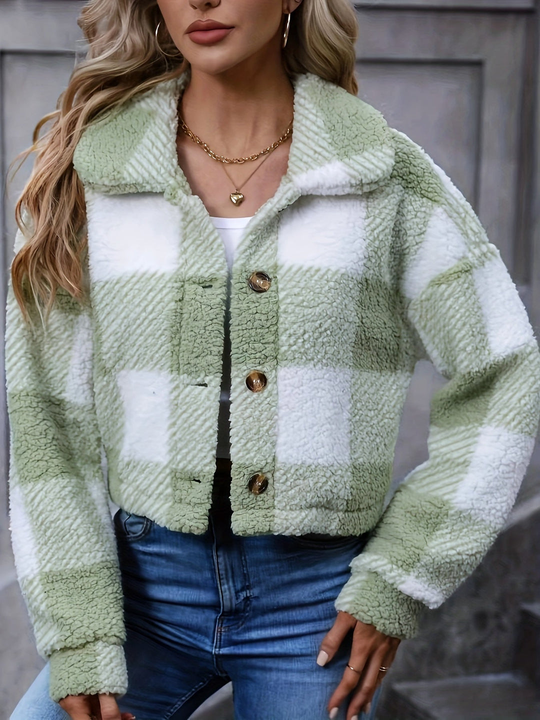 Veronica | Women's Cropped Plaid Jacket