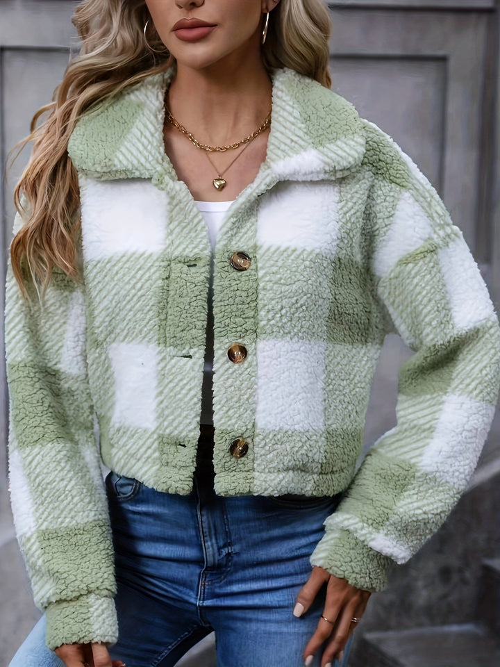 Veronica | Women's Cropped Plaid Jacket