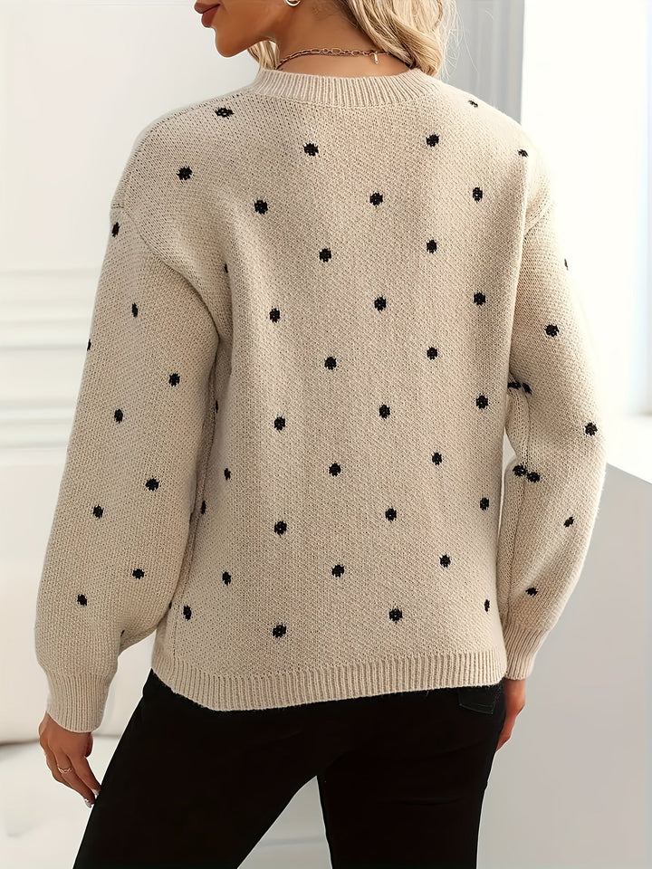 Tilly | Women's Polka Dot Knit Jumper