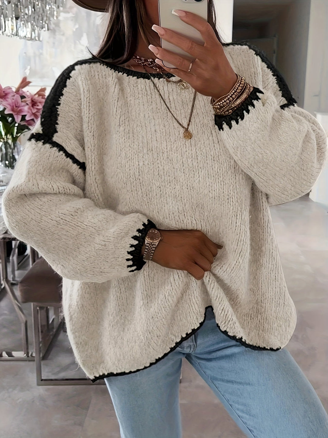 Stacey | Women's Relaxed Fit Boat Neck Jumper