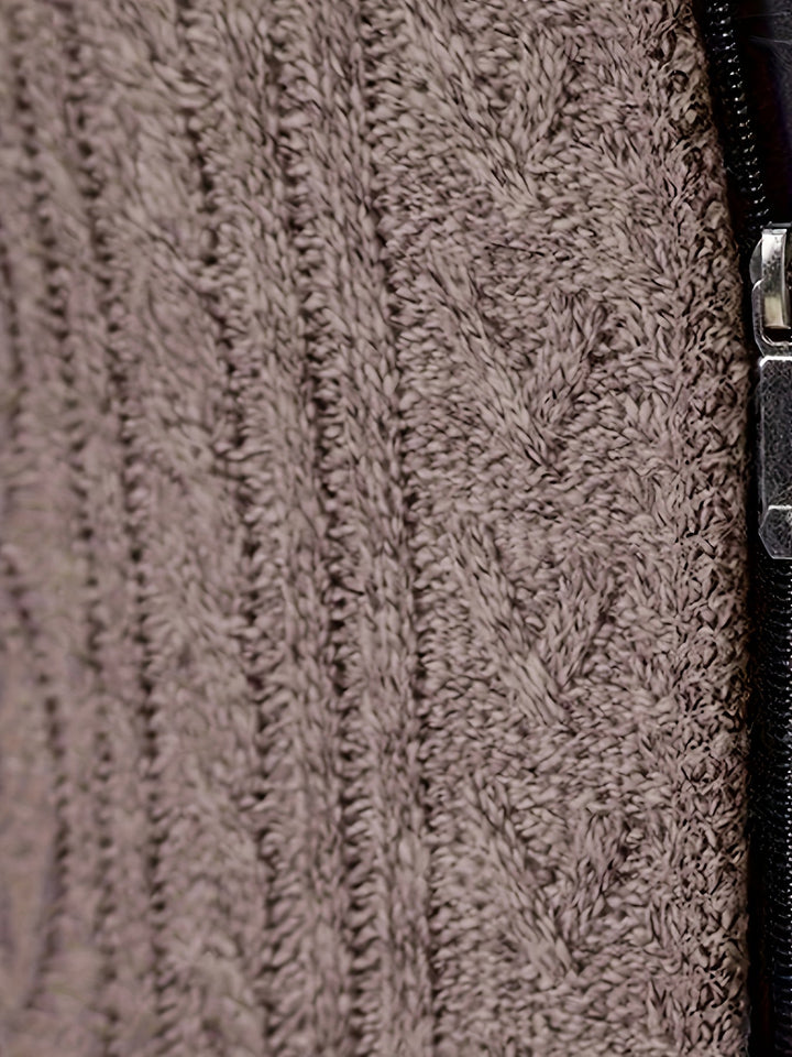 Nolan | Men's Textured Zip-Up Knit Cardigan