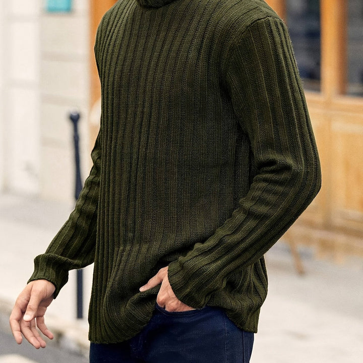 Dexter | Men's Ribbed High Neck Knit Jumper