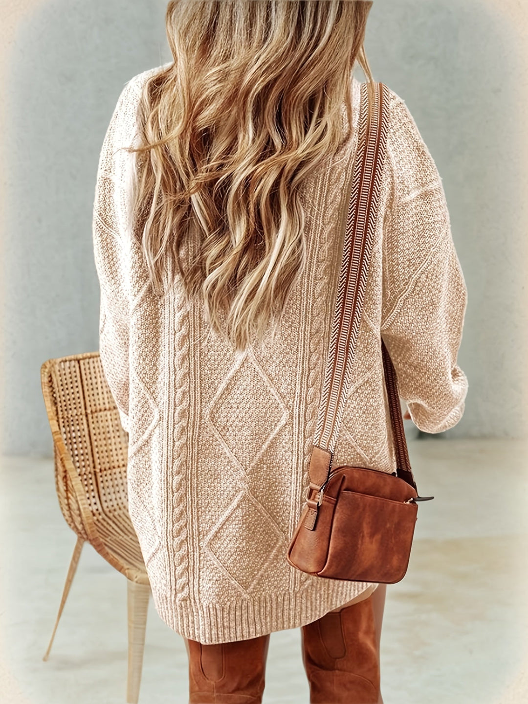 Octavia | Women's Cable Knit Jumper Dress