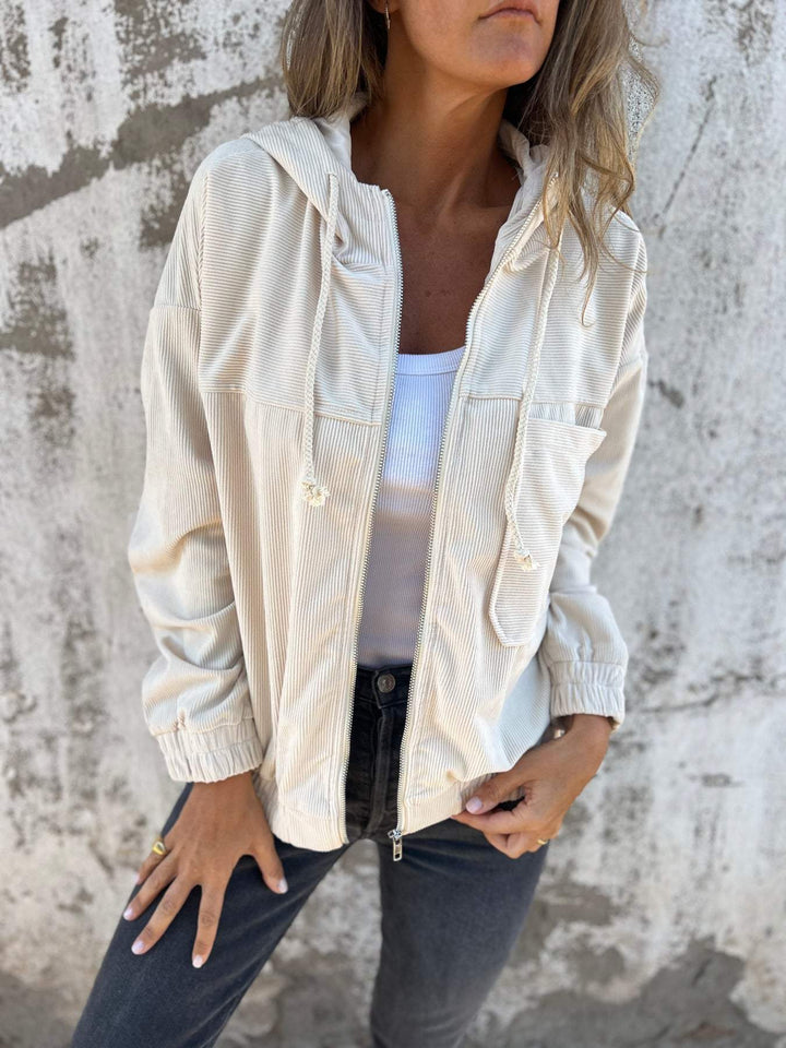Nina | Women's Cotton Zip-Up Hooded Jacket