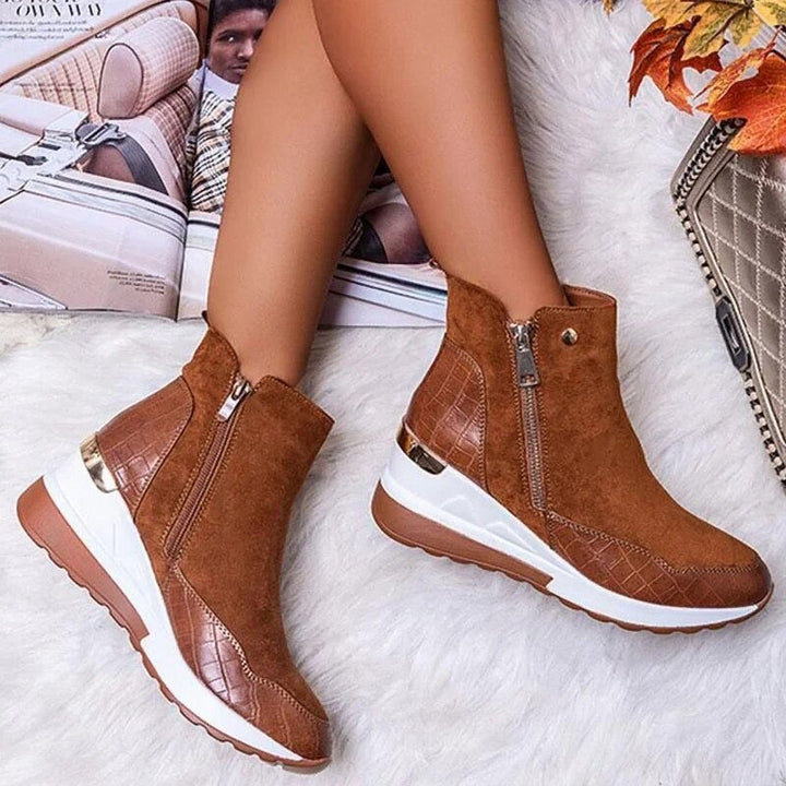 Virginia | Women's Fleece-Lined Zip Ankle Boots