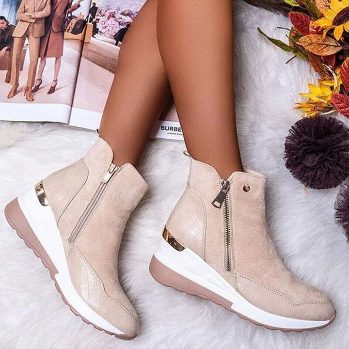 Virginia | Women's Fleece-Lined Zip Ankle Boots