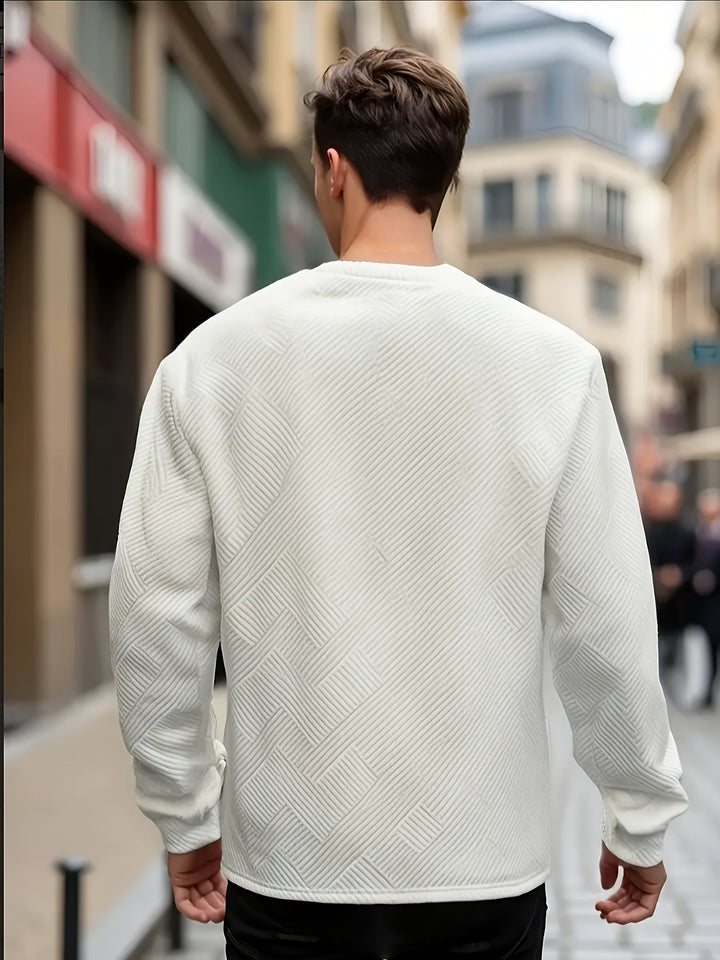Spencer | Men's Textured Crew Neck Sweatshirt