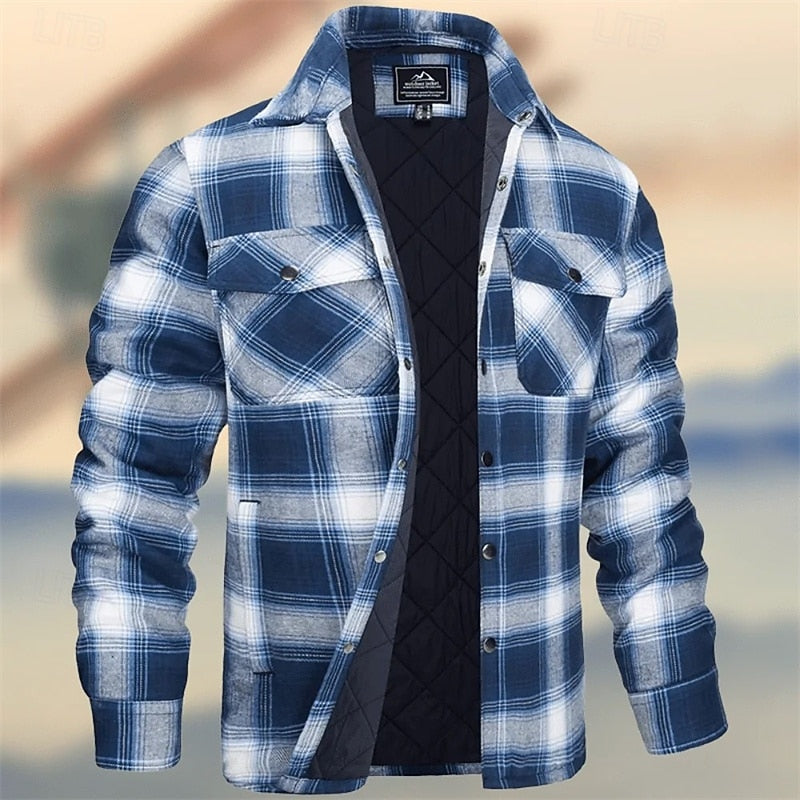 Ronan | Men's Quilted Plaid Shirt Jacket