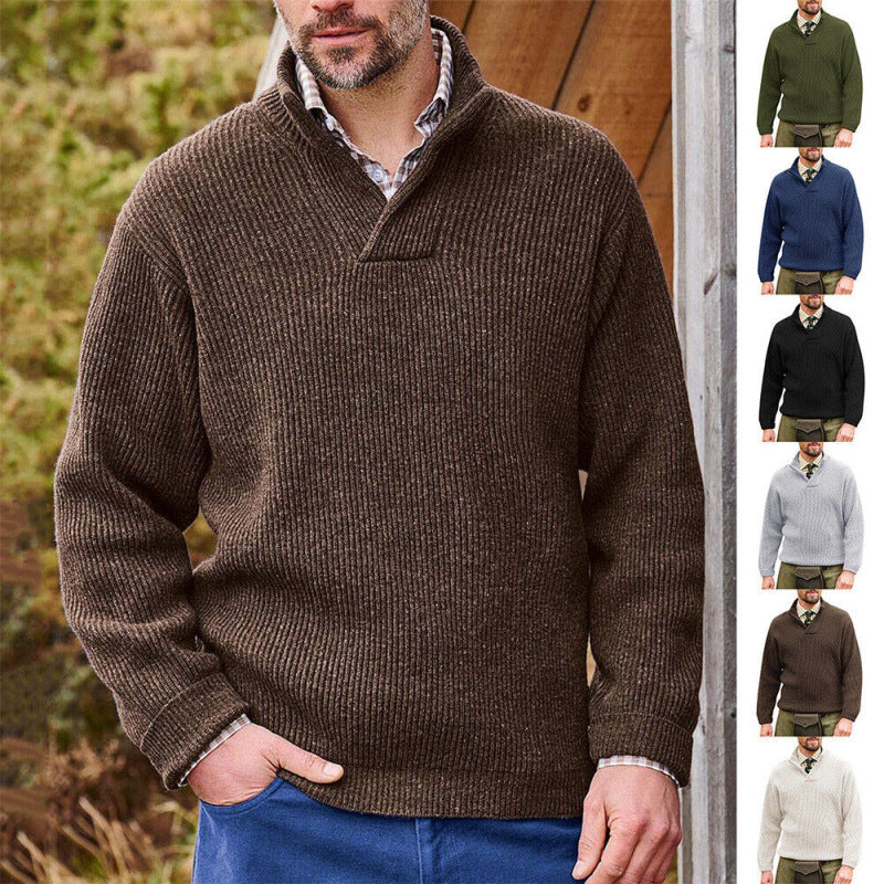 Luther | Men's Heavyweight Ribbed Knit Shawl Collar Jumper