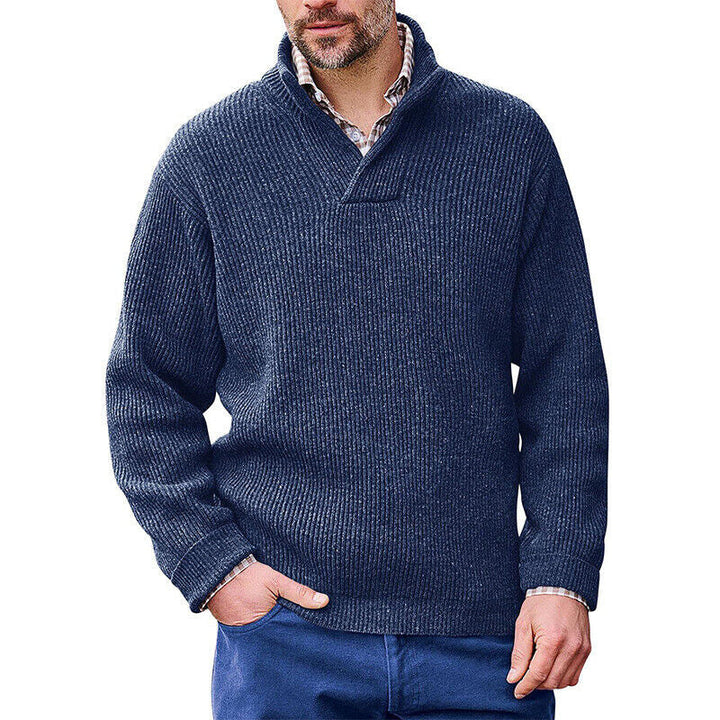 Luther | Men's Heavyweight Ribbed Knit Shawl Collar Jumper