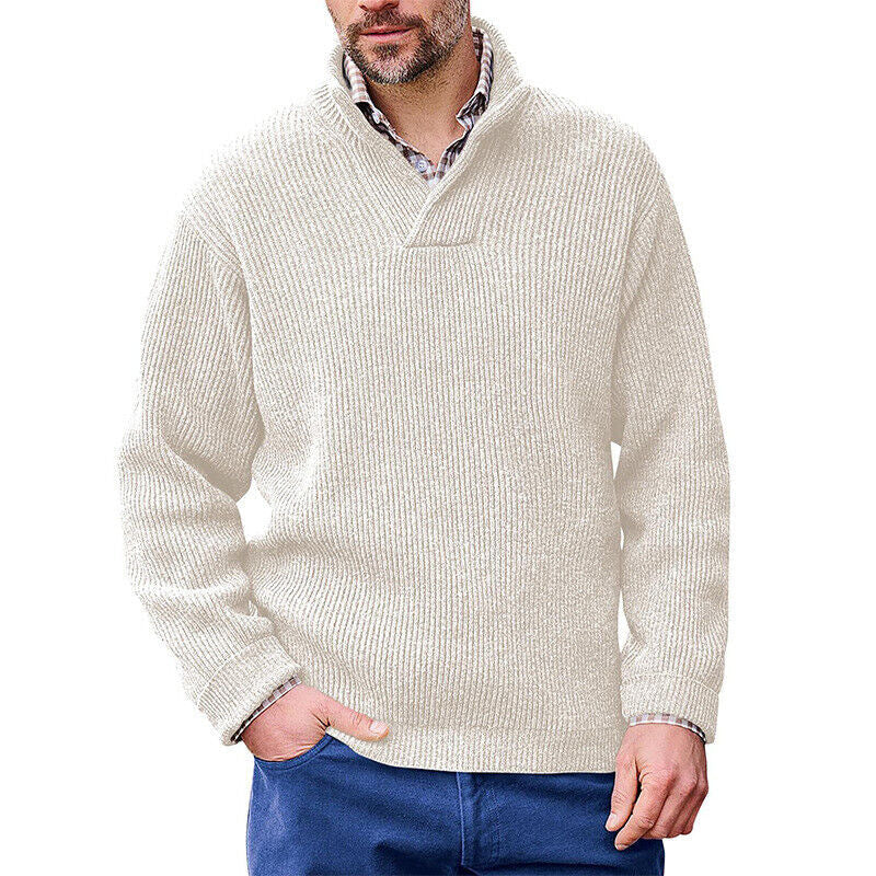 Luther | Men's Heavyweight Ribbed Knit Shawl Collar Jumper
