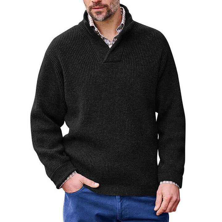 Luther | Men's Heavyweight Ribbed Knit Shawl Collar Jumper