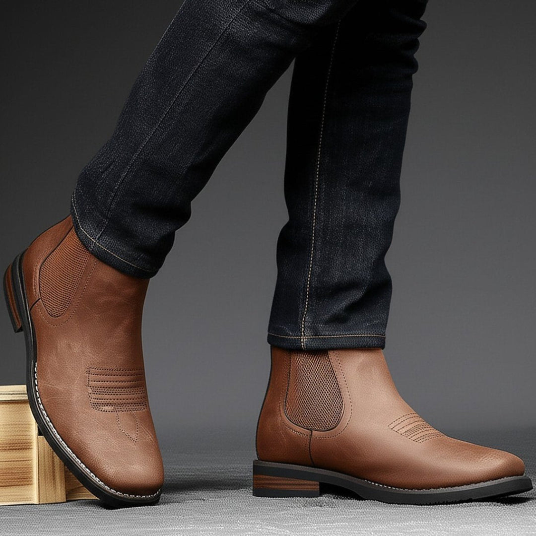 Zane | Men's Faux Leather Chelsea Ankle Boots