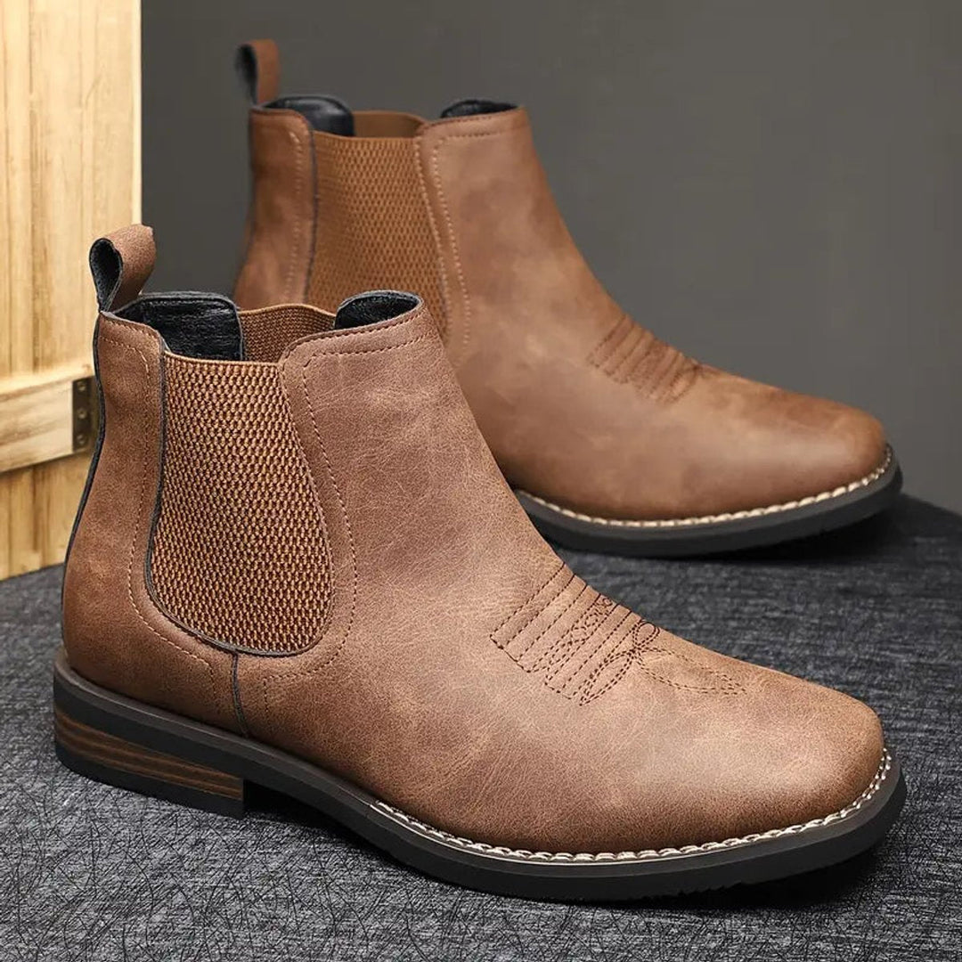 Zane | Men's Faux Leather Chelsea Ankle Boots