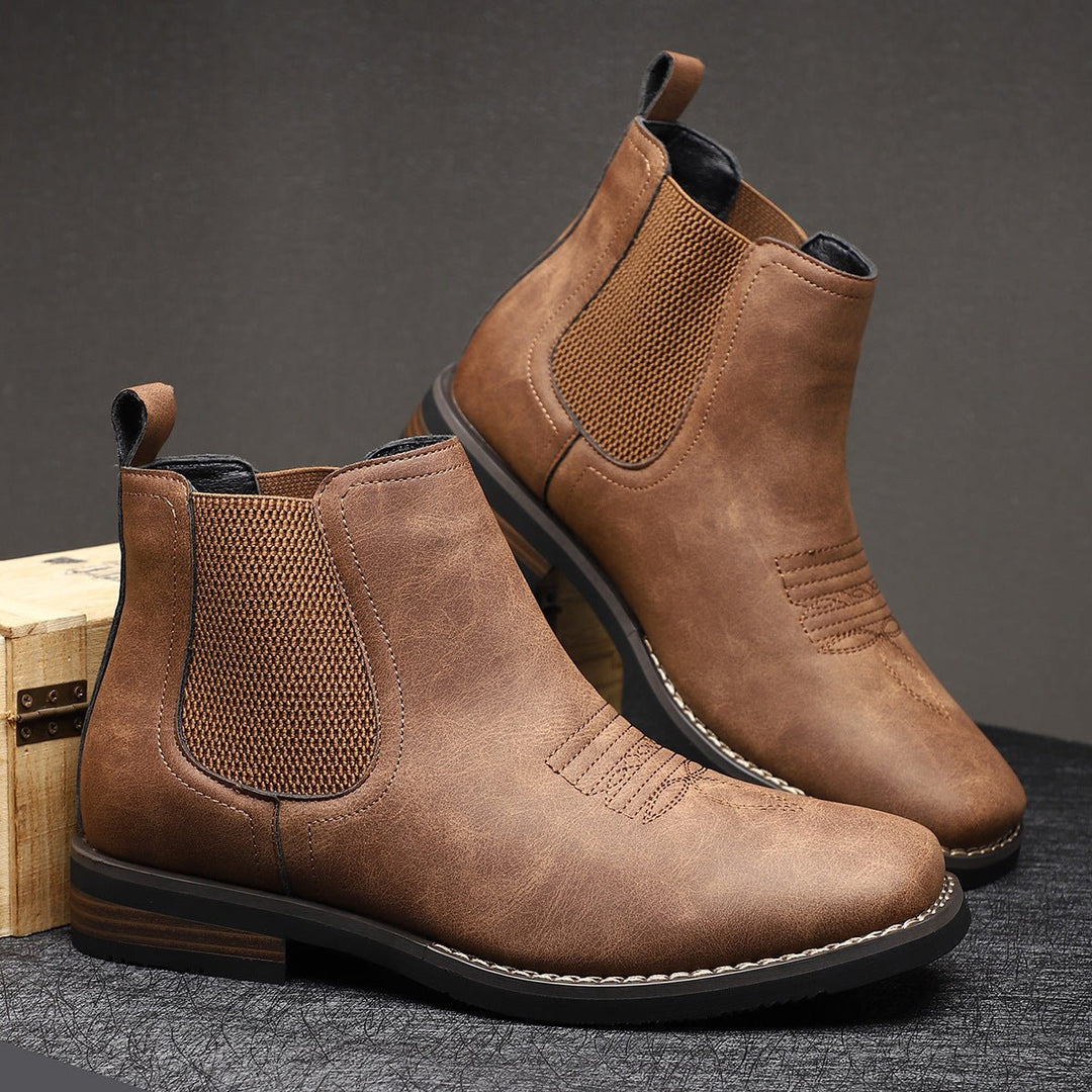 Zane | Men's Faux Leather Chelsea Ankle Boots