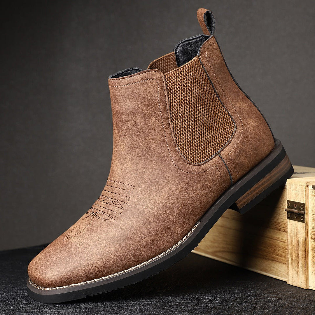 Zane | Men's Faux Leather Chelsea Ankle Boots