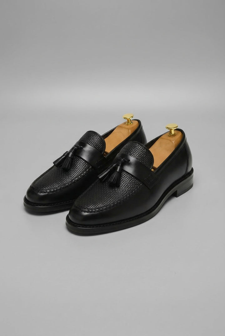 Milo | Men's Woven Leather Tassel Loafers