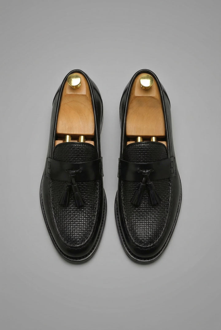 Milo | Men's Woven Leather Tassel Loafers