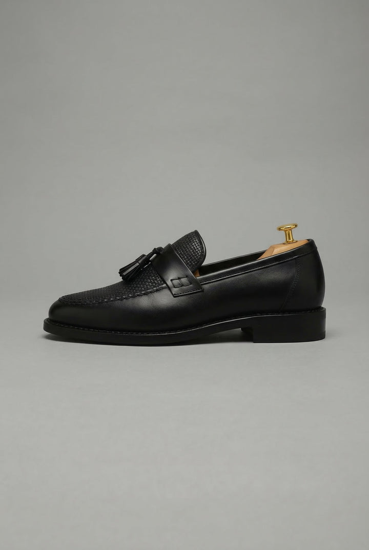 Milo | Men's Woven Leather Tassel Loafers