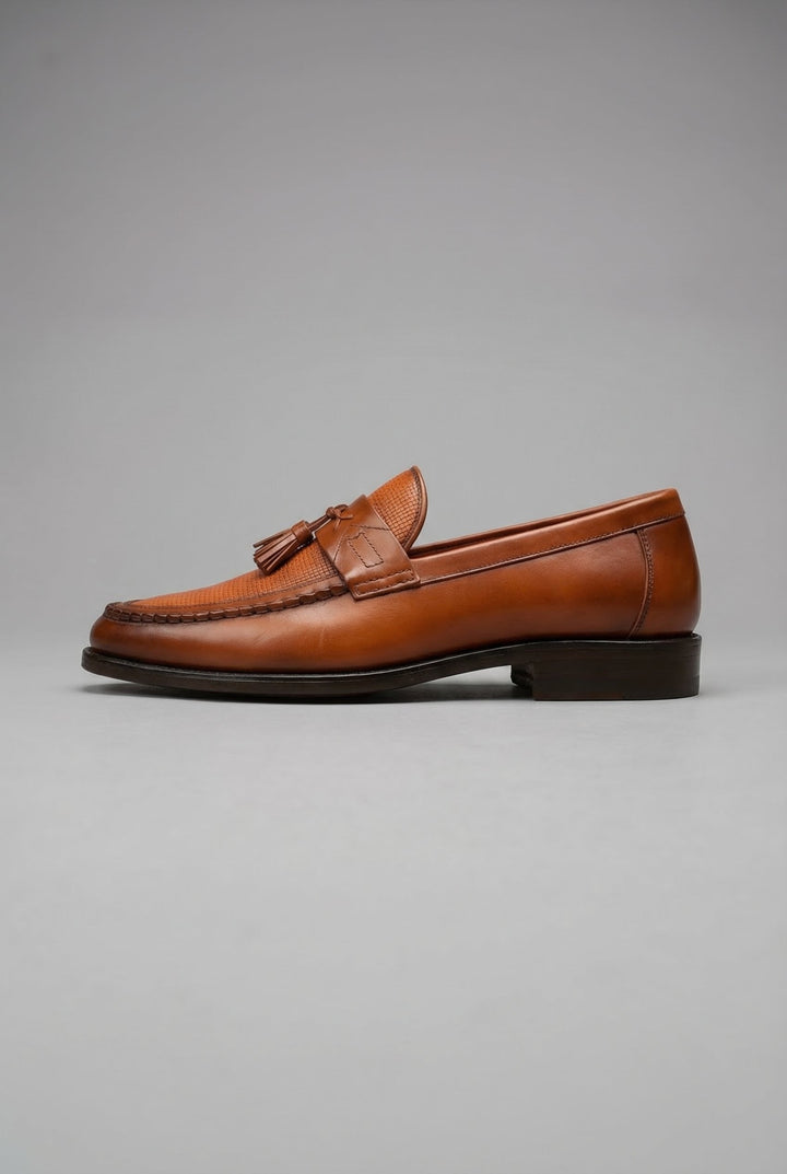 Milo | Men's Woven Leather Tassel Loafers