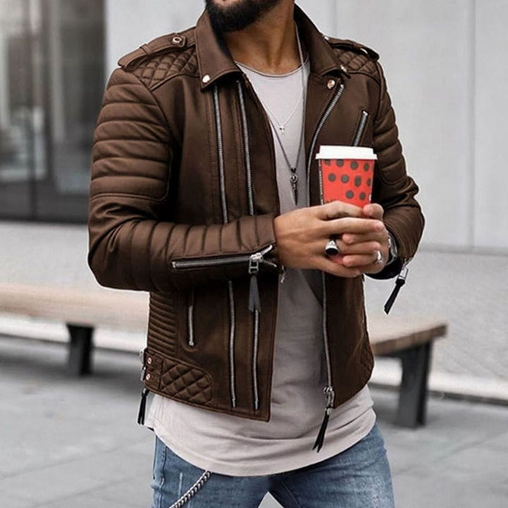 Charles | Men's Quilted Biker Jacket