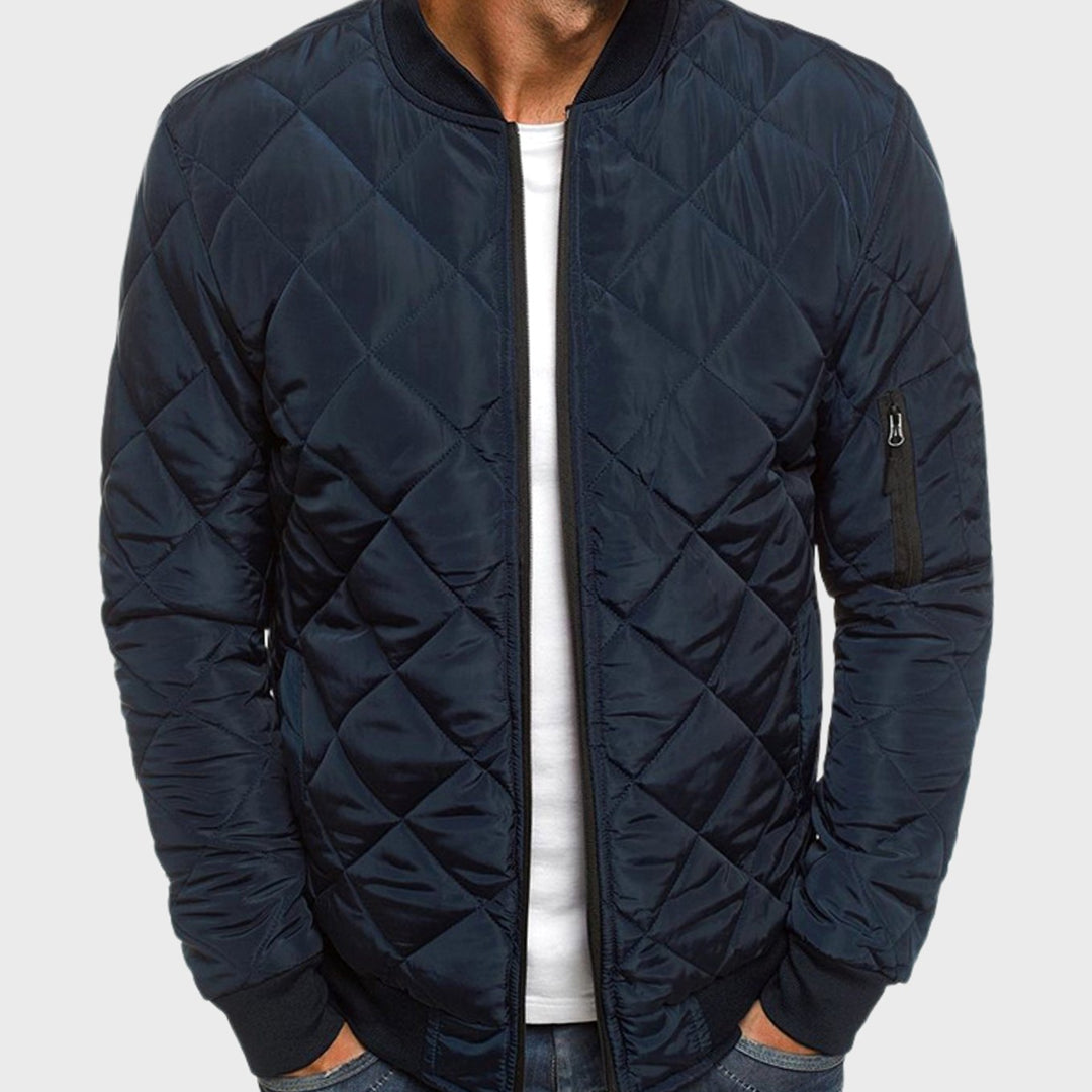 Benedict | Men's Quilted Padded Bomber Jacket