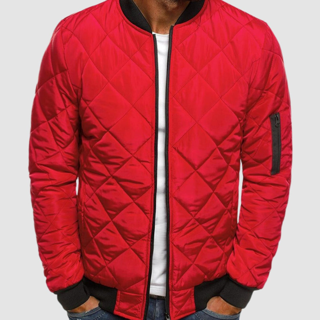 Benedict | Men's Quilted Padded Bomber Jacket