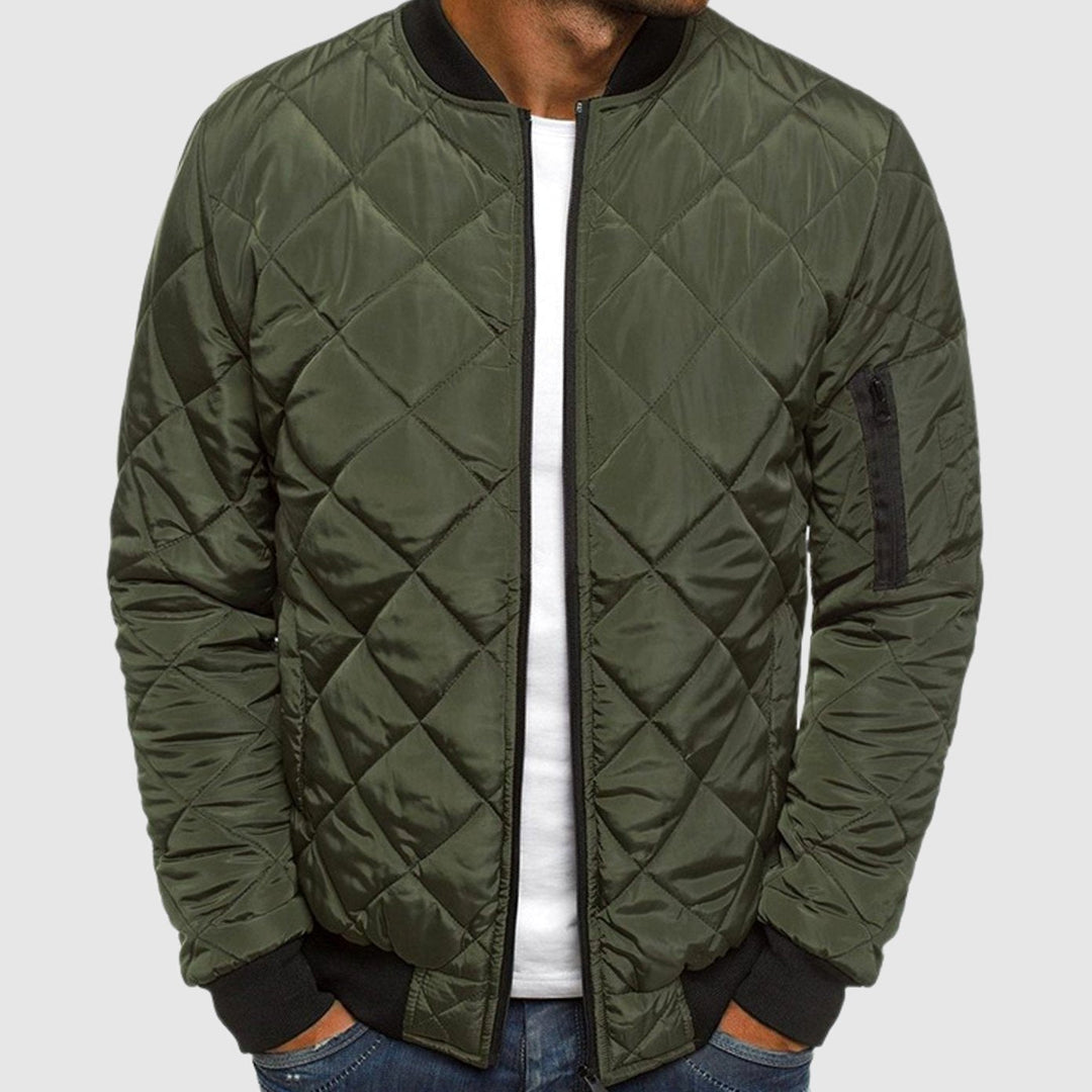 Benedict | Men's Quilted Padded Bomber Jacket