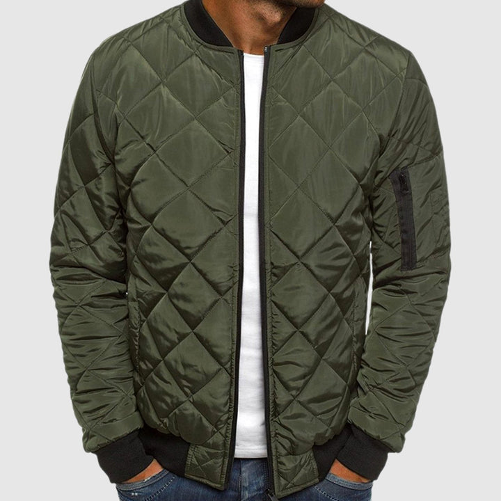 Benedict | Men's Quilted Padded Bomber Jacket