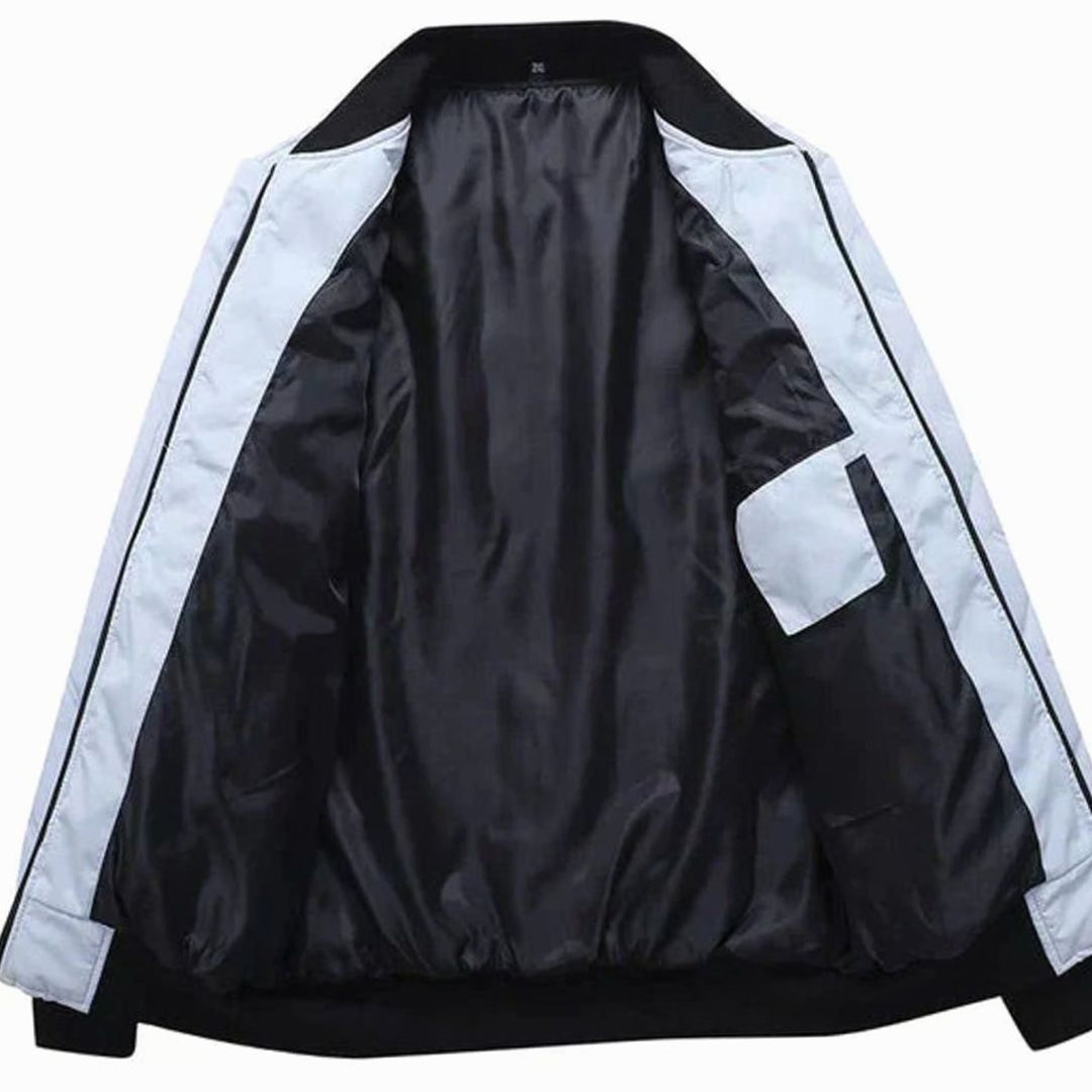 Quinn | Men's Chevron Quilted Padded Winter Jacket with Stand Collar