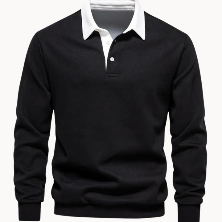 Lloyd | Men's Contrast Collar Polo Sweatshirt