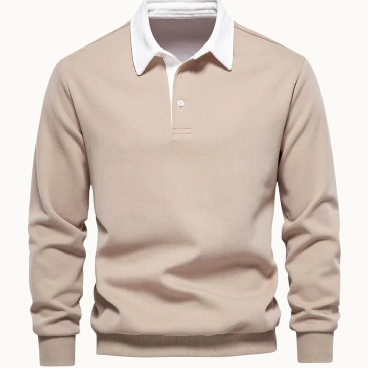 Lloyd | Men's Contrast Collar Polo Sweatshirt