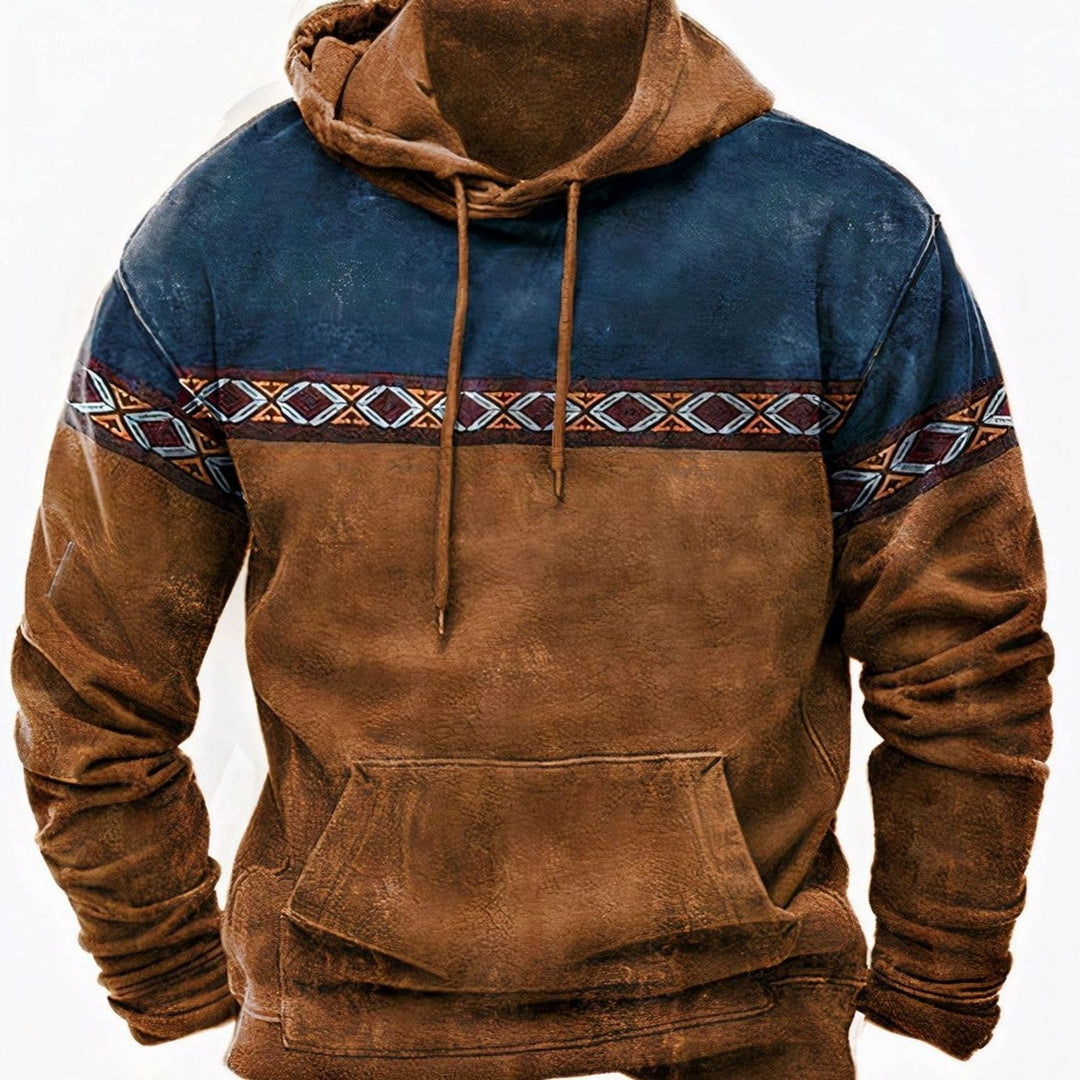 Monty | Men's Oversized Tribal Graphic Hoodie