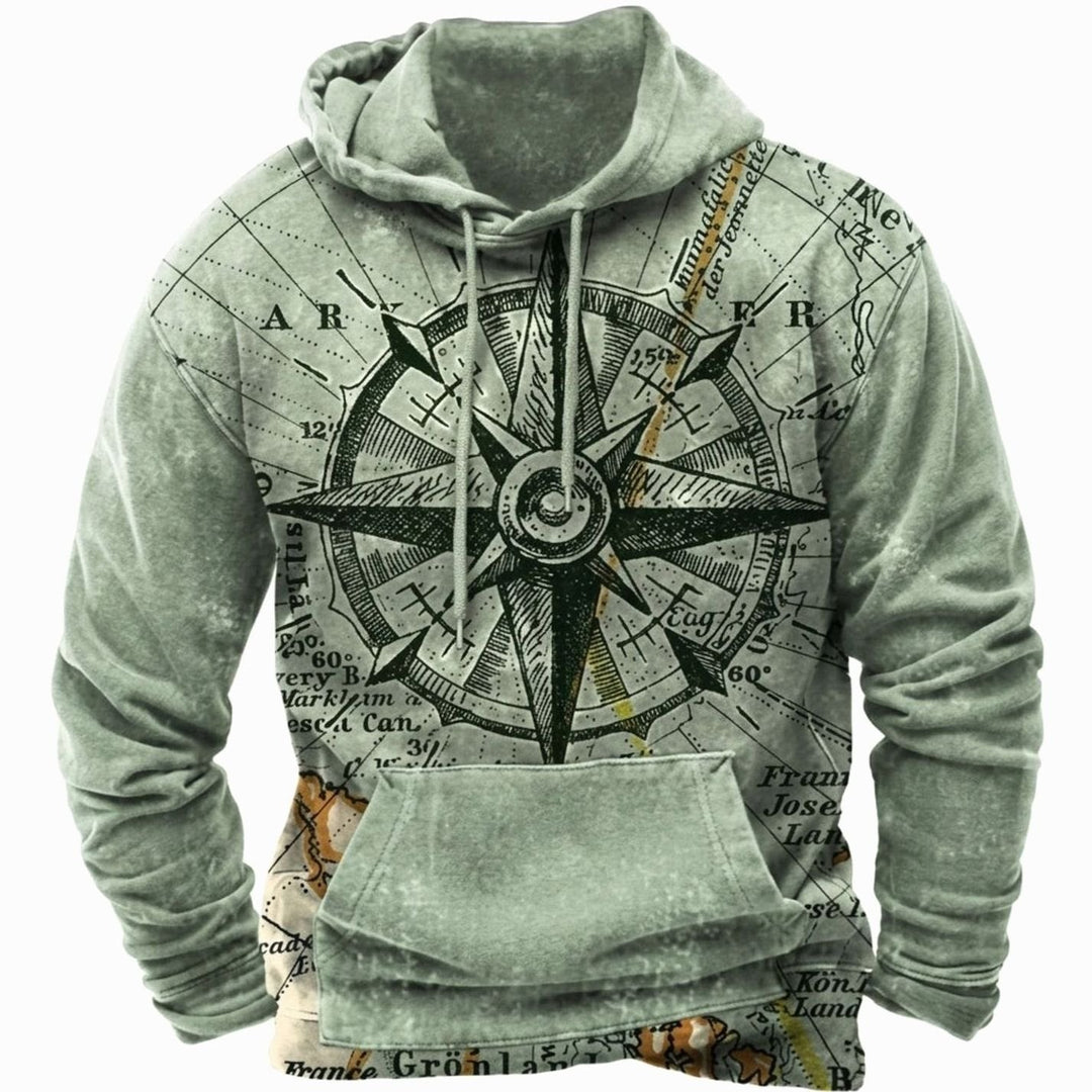 Monty | Men's Oversized Tribal Graphic Hoodie