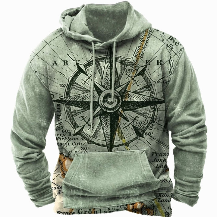 Monty | Men's Oversized Tribal Graphic Hoodie