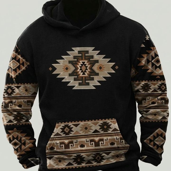 Monty | Men's Oversized Tribal Graphic Hoodie