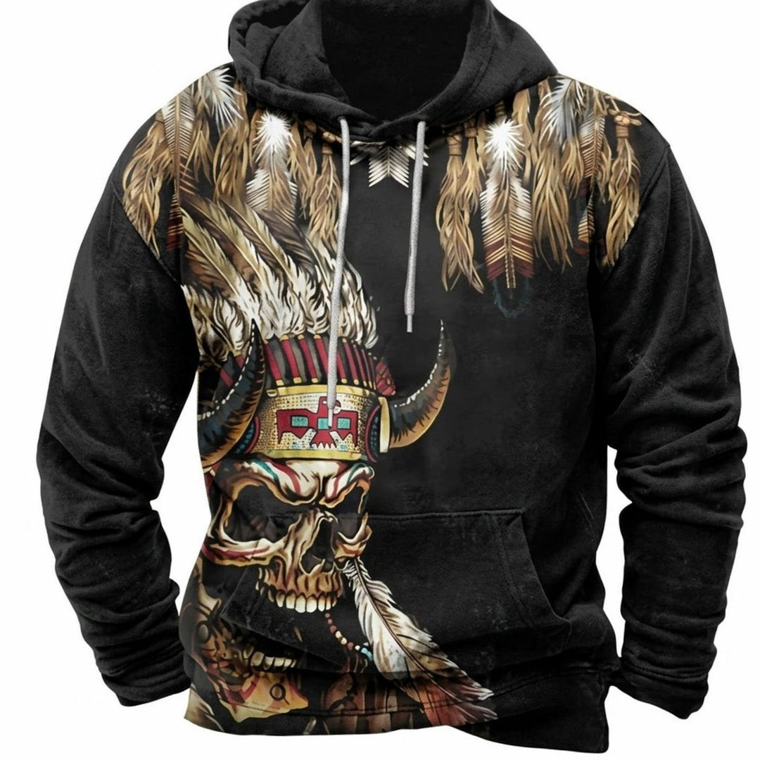Monty | Men's Oversized Tribal Graphic Hoodie