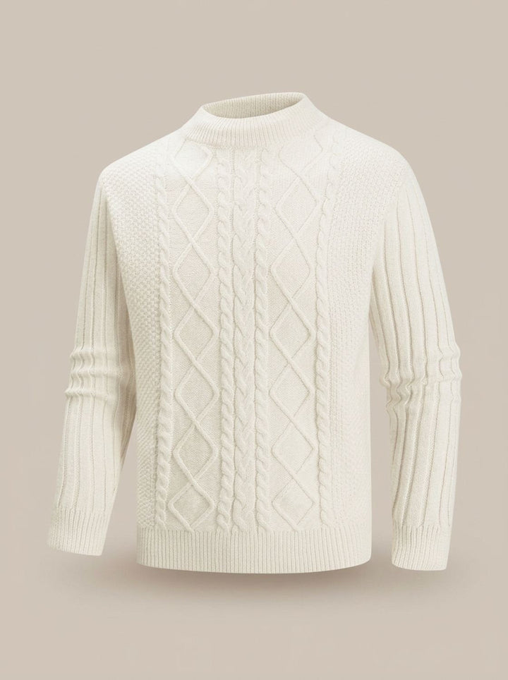 Emrys | Men's Cable Knit Mock Neck Jumper