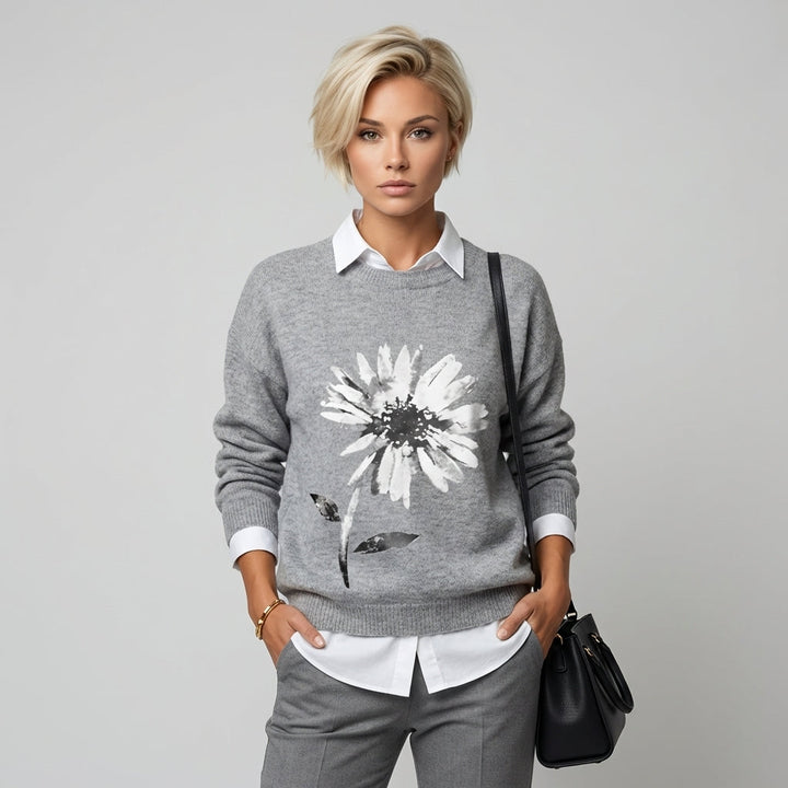 Euphemia | Women's Daisy Graphic Knit Jumper
