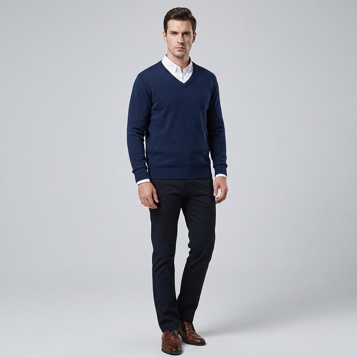 Ronald | Men's Classic V-Neck Jumper