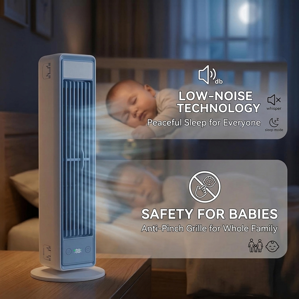 Bladeless Cooling Fan Rechargeable Remote Control